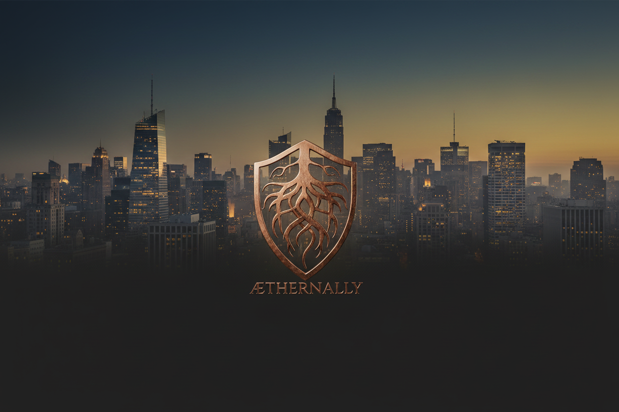 ÆTHERNALLY Hero Banner - Realistic City